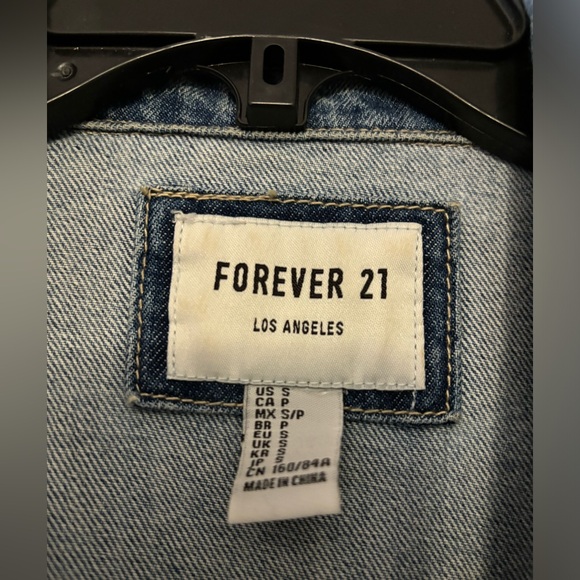 NWOT Forever 21 LA long jean jacket - Picture 5 of 6